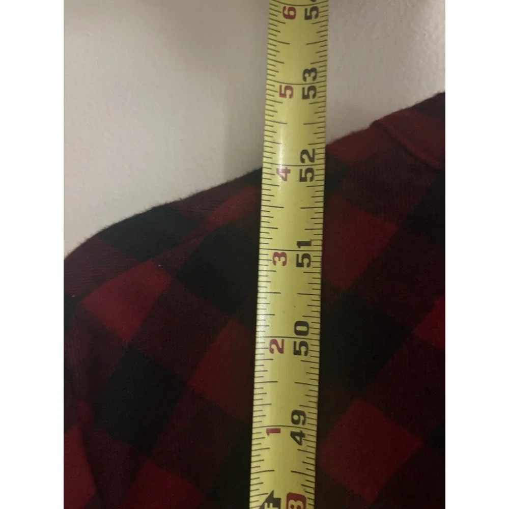 L.L. Bean Scotch Plaid Cotton Flannel Red Classic Pockets Nightgown Medium NEW
